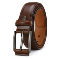Men Belts High Quality Genuine Leather LONG Large Pin Buckle Metal Automatic Buckle Male Belts Strap Male.