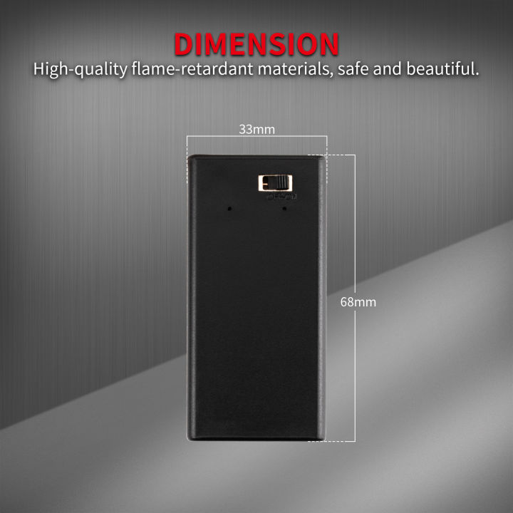 3PCS%209V%20Battery%20Holder%209%20Volt%20Battery%20Holder%20with%20ON/Off%20Switch%20Cover%20Lead%20Wires%209V%20Battery%20Box%209%20Volt%20Battery%20Case%20Connector%20-%20Image%202