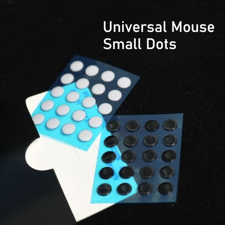 40Pcs%206.5mm%20diameter%200.8mm%20thickness%20Small%20Dots%20Universal%20Mouse%20Skates%20for%20%20Rubberized%20Mouse%20Foot%20Glide%20Feet%20Sticker%20-%20Image%203