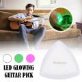 Electric Guitar Picks with High-Sensitivity LED Light Musical Instrument Glowing Plectrum Non-Slip for Bass Electric Guitarists.