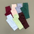 Seamless Yoga Leggings Women Low Waist Peach Booty Lifting Buttery Soft High Stretch Fitness Gym Workout Running Athletic Pants.