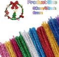 30CM Glitter Pipe Cleaners Chenille Stem Glitter Color for DIY Christmas Tree Making Christmas Decorat Materials DIY Arts Crafts. 
