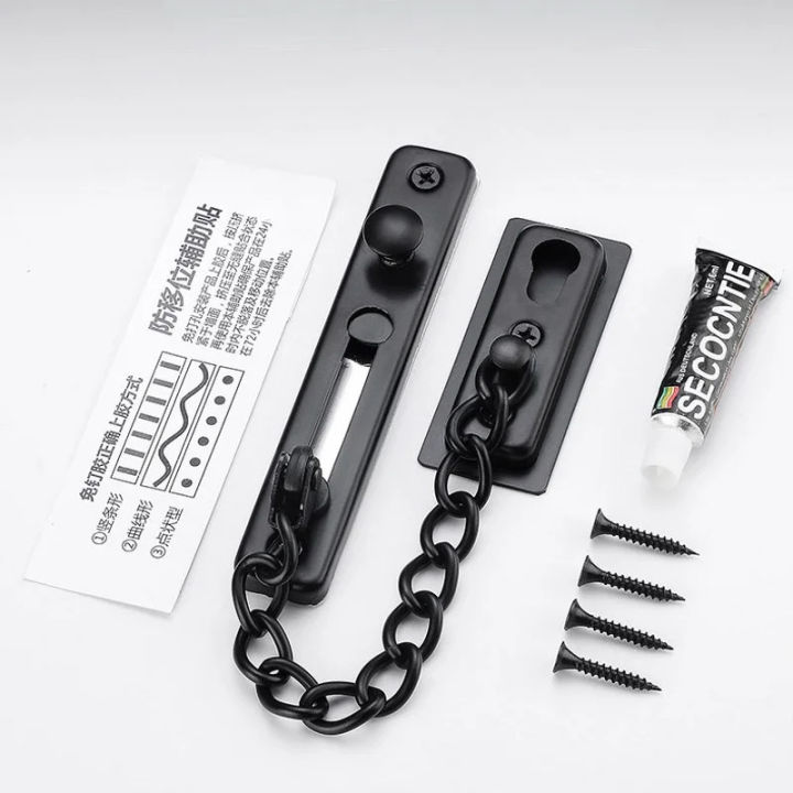 Hotel%20&%20Home%20Stainless%20Steel%20Anti-Lock%20Door%20Chain,%20Anti-theft%20Chain,%20Security%20Protection%20Home%20Door%20Lock,%20Multi-color%20Optional%20-%20Image%204