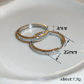 Huitan Simple Metal Circle Earrings for Women No CZ Design Fashion Contracted Female Ear Hoop Earrings Silver Color Jewelry 2023. 