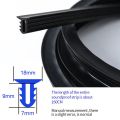 1.6M Car Rubber Sealing Strip Auto Dashboard Sealing Strip Noise Sound Insulation Rubber Strips Universal for Weatherstrip. 