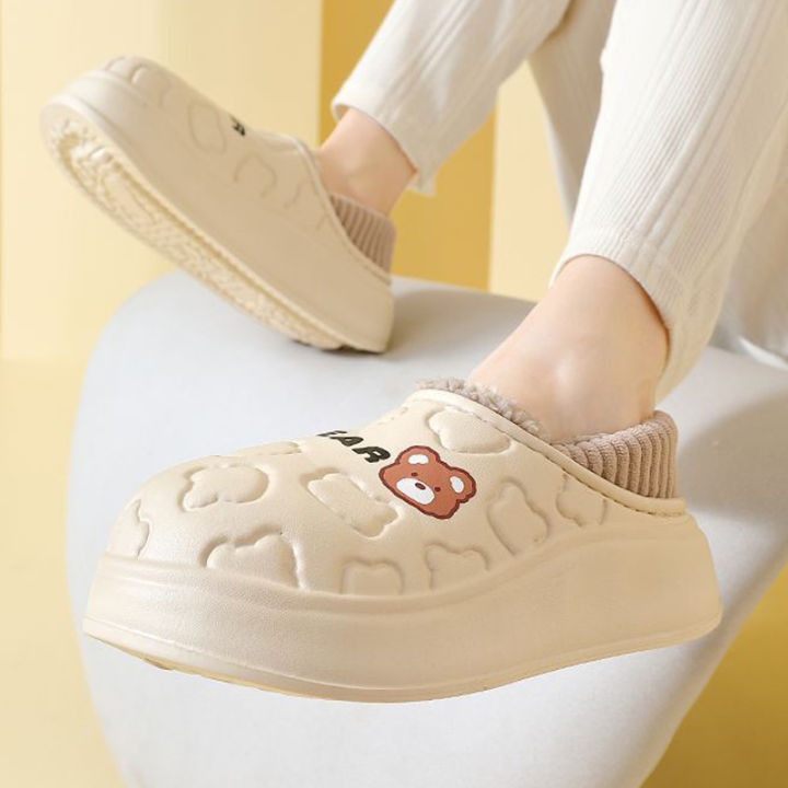 Winter%20Slippers%20For%20Women%20Bear%20Cartoon%20Outdoor%20Waterproof%20House%20Shoes%20For%20Men%20Plush%20Casual%20Shoes%20Indoor%20Fluffy%20Cotton%20Slippers%20-%20Image%202