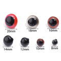 50PCS 8-20mm Black Plastic Safety Eyes For Toys Amigurumi Diy Kit Crafts TeddyBear Toy Eye For Doll Decoration Accessories. 