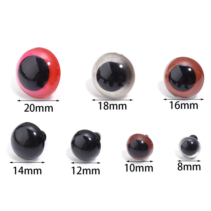 50PCS%208-20mm%20Black%20Plastic%20Safety%20Eyes%20For%20Toys%20Amigurumi%20Diy%20Kit%20Crafts%20TeddyBear%20Toy%20Eye%20For%20Doll%20Decoration%20Accessories%20-%20Image%202