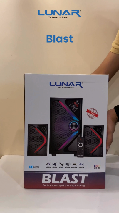 LUNAR - BLAST - 2.1 Speaker System  with Bluetooth, USB & Remote Control