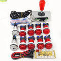 2 Player DIY Arcade Game Kit for PC Raspberry Pi with LED Push Buttons American Style Joystick USB Encoder Cables Mame Jamma.