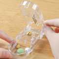 7 Compartments Portable Round Mini Plastic Pill Box Medicine Box Travel Pill Storage Case 7 Days Weekly Pill Organizer. 