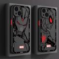Luxury Marvel Spider Man Phone Case for Apple iPhone 15 Pro Max 14 Plus XR X 13 Mini XS Max 7 8 Plus 12 11 Pro Matte Cover. 