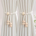 2pcs Modern Minimalist Curtain Straps, Hanging Balls, Handmade Cotton Rope Storage Straps, Living Room and Bedroom Decoration. 