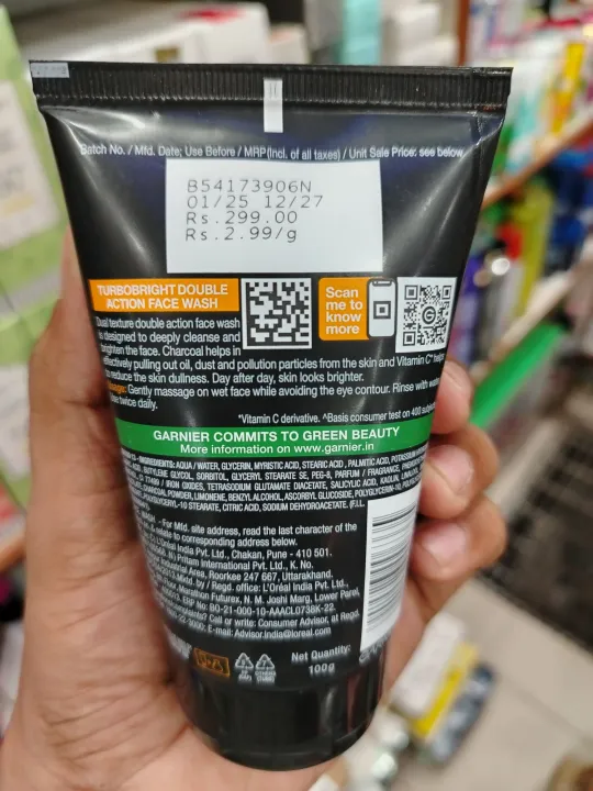 Original%20Indian%20Garnier%20Men%20Face%20Wash%20Brightening%20and%20Anti-Pollution%20TurboBright%20Double%20Action%20-%20100%20gm%20-%20Image%202