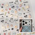 INS Cute Cat Dog Sticker Korean Style Cute 3D Relief Decal Decorative Kawaii Stickers Mobile Phone Case DIY PC Waterproof Decals. 