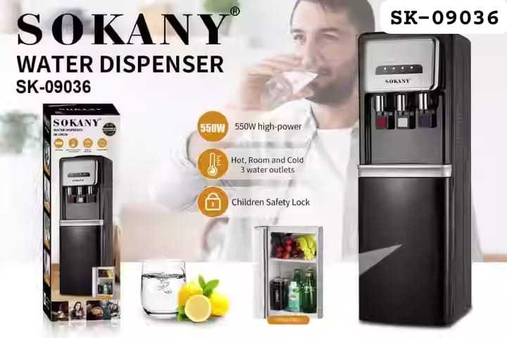 SOKANY- 550W 3X1 HOT-MEDIUM-COLD WATER DISPENSER SK- 09036