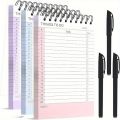 Daily To-Do List Notebook | Portable Planner for Office Work,School Stationery Supplies,Memos and Tasks,Fitness & Academic Goals. 