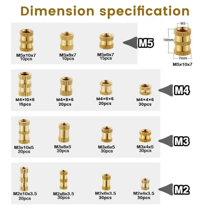 M2%20M2.5%20M3%20M4%20M5%20M6%20M8%20M10%20Brass%20Threaded%20Insert%20Nut%20Kit%20Hot%20Melt%20Heat%20Knurled%20Embed%20Injection%20Copper%20Insertnut%20for%203D%20Print%20-%20Image%204