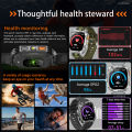 New 1400 mAh Battery Smartwatch Men IP68 Waterproof Flashlight Health Monitor Sports Call Smart Watch For iOS Android.
