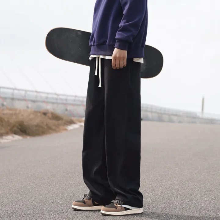 Proman-men's%20elastic%20waist%20pants%20Korean-style%20simple%20and%20fresh%20style%20men's%20solid%20color%20long%20pants%204%20colors%20to%20choose%20from%20-%20Image%202