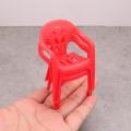 Miniature Dollhouse Furniture Set of 4PCS, Plastic Armchair with Backrest, 1/6 Scale Children's Presents.
