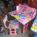Study Table for kids, kids study Table with chair, kids cartoon design table and chair. 