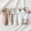 5/10 Pairs Socks Sets Women Elegant Retro Polyester Cotton Low Tube Women Socks Breathable Japanese Style Casual Cotton Sock. 