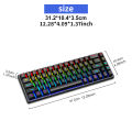 K68 Wired Mechanical Keyboard 10Kinds of Colorful Lighting Gaming and Office For Microsoft Windows and Apple IOS System. 