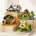 479PCS Forest Cabin Mini Building Blocks Set City Street View Greenhouse Windmill Tree House DIY Model Birthday .