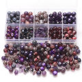 200Pcs/Box 8mm Crystal Glass Round Spacer Beads Gravel Chip For DIY Making Jewelry Handmade Bracelet Necklace Earing Craft Kit. 