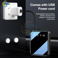 Portable Fast Charging 10,000mAh Mini Power Bank with Cable - LED Flashlight & Power Display. 