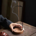 Insence Burner Upside Down Incense Burner Incense Stick Holder Wooden Round Incense Tray Ornament Bedroom Home Yoga Decoration. 