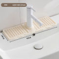 Silicone faucet draining pad, foldable and freely customizable waterproof pad, multi-functional kitchen sink splash-proof pad. 