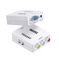 VGA to AV Converter, VGA Feamle to AV (RCA) Female Converter,1080P VGA2AV HD Video Converter with Audio for Laptop/Computer/PC etc.(White). 