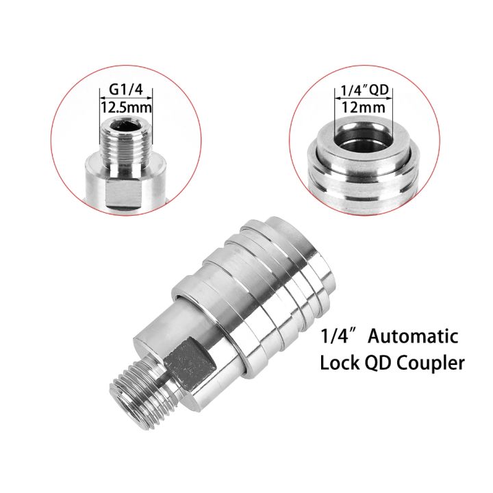 BEAR%20FORCE%20Pressure%20Washer%20Adapter,%20Stainless%20Steel%201/4"%20Automatic%20Lock%20QD%20Couplerfor%20High%20Pressure%20Spray%20Gun%20-%20Image%203