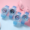 Disney Frozen Princess Pattern Led Glowing Flash Children ​Watch Toys Fashion Quartz Wristwatch Christmas Gifts for Kids. 