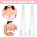3 Pairs Clear Bra Straps Invisible Non-Slip Adjustable Bra Straps for Strapless Bras. 