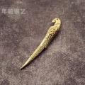 New Style Creative Tea Scoops Shovel Brass Copper Lotus Root Bamboo Tableware Coffee Spoon Pet Ceremony Ice Cream.
