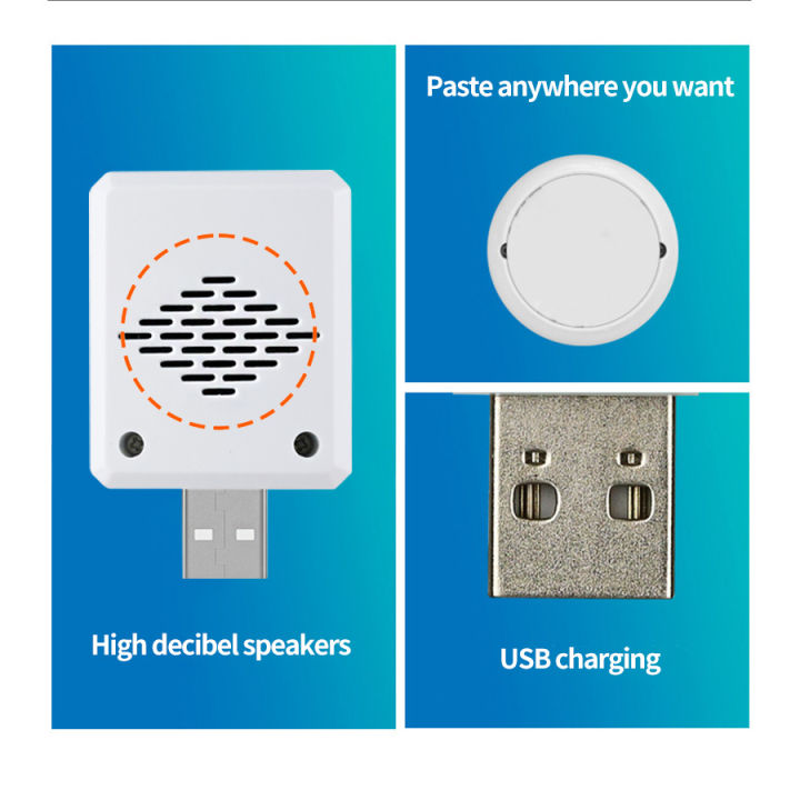 Wireless%20Doorbell%20DC%205V%20and%20RF433%20MHz%20Pairing%20Remote%20Control%2030%20Ringtongs%20Volume%20Adjust%20Home%20Outdoor%20USB%20Door%20Bell%20Bed%20Care%20Call%20-%20Image%204