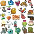 50Pcs Cartoon Cute Classic Game Plants Vs Zombies (PVZ) Water Bottle Storage Box Sticker Mobile Phone Case DIY Stickers. 