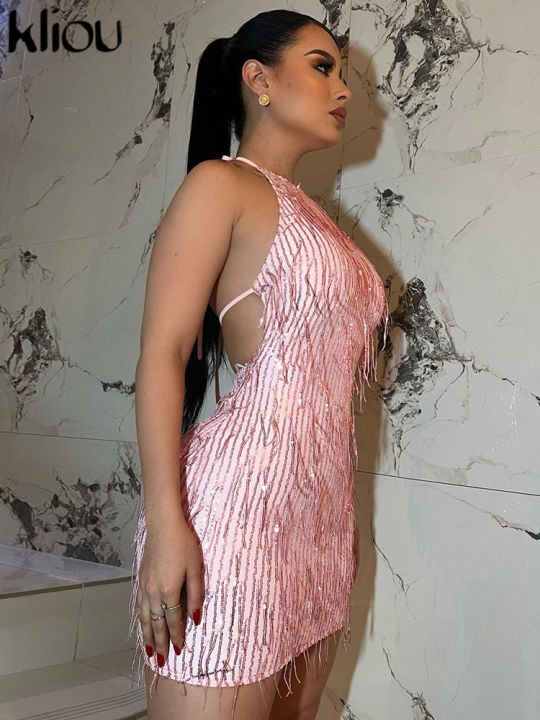 Kliou%20Tassel%20Patchwork%20Shiny%20Mini%20Dress%20Women%20Halter%20Bandage%20Stunning%20Backless%20Sleeveless%20Skinny%20Vestido%20Female%20Party%20Clubwear%20-%20Image%205