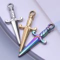 5pcs Mini Sword Charms Knife Gothic Charm for Jewelry Making Supplies Stainless Steel Pendant DIY Necklace Accessories Materials. 
