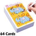 64 Pages Find The Difference Puzzle Game Erasable and Rewritable Focus and Observational Training Brain Development. 