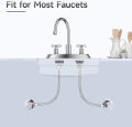 Basin sink vanity mixer connection pipe 18" and 24"  length pakistani moti choori hose pipe premium quality high pressure brass nozzle kitchen bathroom washroom cold hot water supply pipe hose. 
