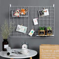 Ins Home Wall Decoration Iron Grid Decor DIY Hanging Rack Wall Display Art Storage Box Basket Mesh Shelf Rack Holder Organizer. 