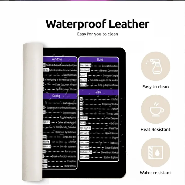 EXCO%20Programing%20Leather%20Mouse%20Pad%20for%20Visual%20Studio%20Large%20Shortcuts%20Cheat%20Sheet%20Mousepad%20Python%20Java%20C++%20Web%20Engineer%20Desk%20Mat%20-%20Image%205