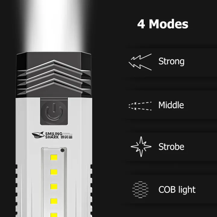 Smiling%20Shark%20SD-0701%20Flashlight%20Super%20Bright%20LED%20Cycle%20Light%20Rechargeable%20Waterproof%20Torch%20Light%20for%20Camping%20Hiking%20Outdoors%20-%20Image%206