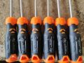 6pcs Screw driver Set 4"+6"+8" soft grip  orange/Black. 