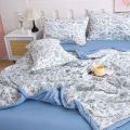 Skin-friendly Summer Cool Quilt Set or 1 Pcs Quilts Comfortable Breathable Air Condition Comforter Lightweight Summer Quilt. 