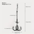 1Pcs Double-deck Squid Hook Squid Jigs Sea Fishing Octopus Hook Squid Umbrella Hook Fishing Lure Calamary Bait Catcher Tools.